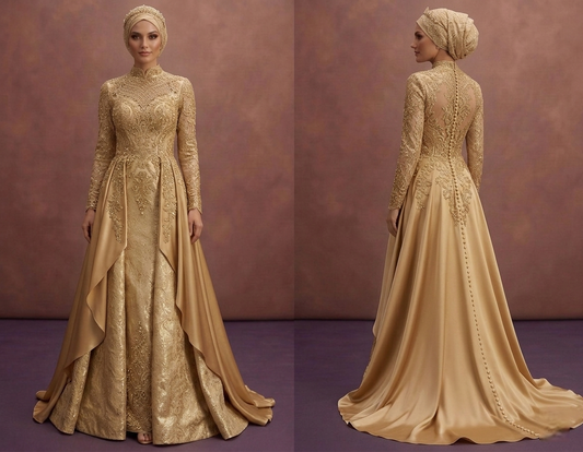 Gold Muslim Prom Dresses – Glamorous Modest Fashion