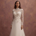 Graceful Satin Bridal Gowns with Long Trains