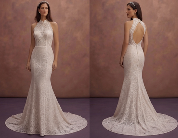 Guipure Lace Mermaid Wedding Dresses with Modern Style