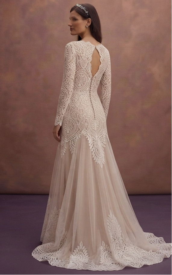 Guipure Lace Wedding Dresses with Sophisticated Patterns