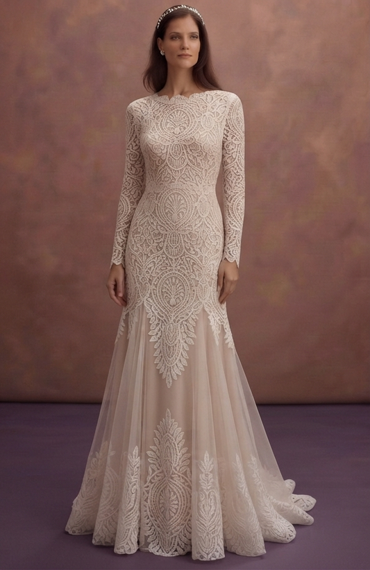 Guipure Lace Wedding Dresses with Sophisticated Patterns