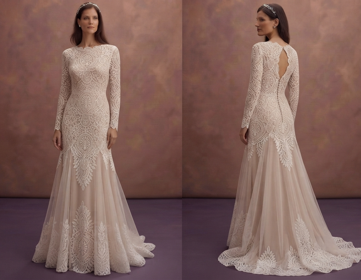 Guipure Lace Wedding Dresses with Sophisticated Patterns