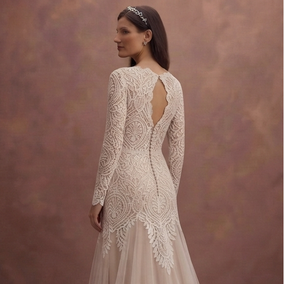 Guipure Lace Wedding Dresses with Sophisticated Patterns