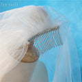 2 Tier Lace Wedding Veil 3 Meters Long Bridal Veil Lace Veil Cathedral Veil with Metal Comb