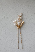 Bridal Jewelry Leaf Hair Comb Pin Clip Pearl Zirconia Head Pieces For Brides Bridesmaids Hairpins Headdress Wedding Accessories a2