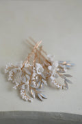 Porcelain Flower Hair Pins Clips Opal Head Pieces Gold Silver Color Hairpins For Brides Women Bridal Jewelry Wedding Accessories