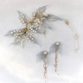 Flower Leaf Headband Headpieces Crystal Pearl Hair Comb Pins Bridesmaids Bride Hairband Crown Wedding Accessories Bridal Jewelry