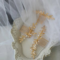Vintage Gold Color Hair Combs Pins Zirconia Hairpins Brides Bridesmaids Head Pieces Headdress Bridal Jewelry Wedding Accessories