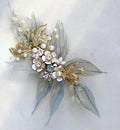 Flower Leaf Headband Headpieces Crystal Pearl Hair Comb Pins Bridesmaids Bride Hairband Crown Wedding Accessories Bridal Jewelry f