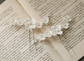 Bridal Jewelry Porcelain White Flower Hair Clips Pins Pearl Head Pieces For Brides Bridesmaids Party Hairpin Wedding Accessories