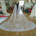 Bridal Cape Veil , Wedding Veil , Lace Applique Wedding Cloak Shoulder Veil 118