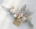 Flower Leaf Headband Headpieces Crystal Pearl Hair Comb Pins Bridesmaids Bride Hairband Crown Wedding Accessories Bridal Jewelry g