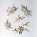 Flower Leaf Headband Headpieces Crystal Pearl Hair Comb Pins Bridesmaids Bride Hairband Crown Wedding Accessories Bridal Jewelry