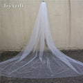 Long Scatter Rhinestones Wedding Veil Cathedral Length Crystal Bridal Veil Black