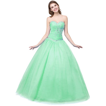 Luxury Sweet 16 Ball Gowns Quinceanera Dresses Sweetheart Crystal Vestidos De Debutante Curto Formal Party Gown