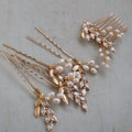 Bridal Jewelry Leaf Hair Comb Pin Clip Pearl Zirconia Head Pieces For Brides Bridesmaids Hairpins Headdress Wedding Accessories