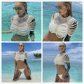 UpAvonu Shawl Top Women Fashion Women Round Neck Cloak Sleeve Pearl Shawl Top Women Elegant Shawl Top Women