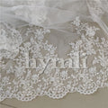 White / Ivory Lace Wedding Veil 2 Layer 5 Meters Long Bridal Veil Church Veil Blush Veil with Metal Comb
