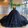 Customized Tulle Ruffles Party Evening Dresses 2025 Purple Navy Blue Formal Prom Dress Gown Women Plus Size robe de soiree green