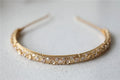Vintage Gold Color Headpieces Crown Zirconia Headbands Hairbands For Bride Flower Tiaras Bridal Hair Jewelry Wedding Accessories