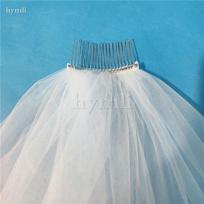 2 Tier Lace Wedding Veil 3 Meters Long Bridal Veil Lace Veil Cathedral Veil with Metal Comb