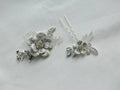 Bridal Hair Jewelry Flower Leaf Hair Combs Silver Color Head Pieces Rhinestones Hairpins For Women Brides Wedding Accessories