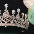 Pageant Prom Tiaras and Crowns Zirconia Crystal Diadem For Bride Headband Headpieces Wedding Accessories Bridal Hair Jewelry