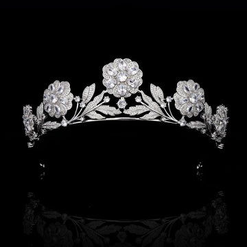 Zircon Zirconia Tiaras and Crowns CZ Princess Queen Diadem Brides Party Dress Headbands Bridal Jewelry Wedding Hair Accessories Default Title