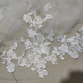4 Meters 2 Layer Lace Appliqued Wedding Veil Cathedral Blusher Flower Veil with Metal Comb
