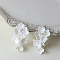 Bridal Jewelry Porcelain Flower Headband Head Pieces Gold Silver Color Vintage Hair Comb Hairpin Brides Wedding Accessories silver color