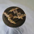 Vintage Gold Color Hair Combs Pins Zirconia Hairpins Brides Bridesmaids Head Pieces Headdress Bridal Jewelry Wedding Accessories