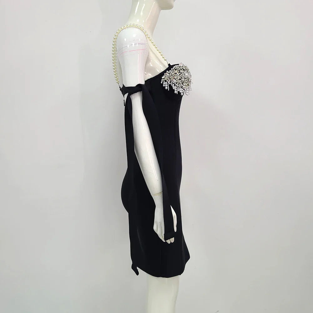 Women's Summer Style Ladies HL Bandage Dress Strap Fashion Sexy Bodycon Mini Dress Evening Party Dress Vestido
