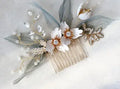 Flower Leaf Headband Headpieces Crystal Pearl Hair Comb Pins Bridesmaids Bride Hairband Crown Wedding Accessories Bridal Jewelry c