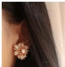Flower Floral Headpieces Rhinestones Crystal Hair Clips Combs For Women Girl Brides Hairpins Wedding Accessories Bridal Jewelry e