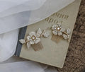 Gold Color Flower Hair Clip Comb Crystal Rhinestones Head Piece Hairpin For Brides Women Bridal Jewelry Wedding Accessories d
