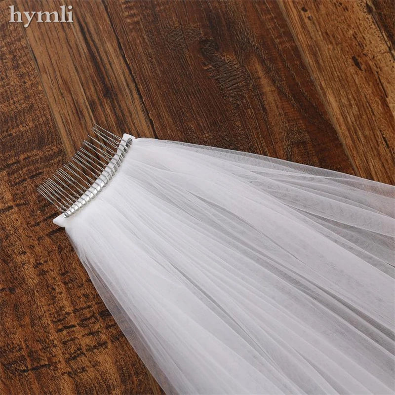 1 Layer Extra Wide Tulle Lace Wedding Veil Cathedral Length Bridal Veil Metal Comb