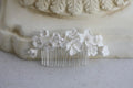 Bridal Jewelry Porcelain Flower Headband Head Pieces Gold Silver Color Vintage Hair Comb Hairpin Brides Wedding Accessories