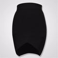 Ladies Rayon Thick Short Bandage Skirt Cocktail Party Cute Mini Skirt black