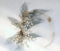 Flower Leaf Headband Headpieces Crystal Pearl Hair Comb Pins Bridesmaids Bride Hairband Crown Wedding Accessories Bridal Jewelry d