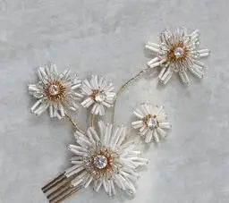 Flower Floral Headpieces Rhinestones Crystal Hair Clips Combs For Women Girl Brides Hairpins Wedding Accessories Bridal Jewelry d