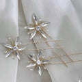 Opal Crystal Rhinestones Hair Pins Clips Flower Headpieces Women Girl Hairpin For Bride Party Bridal Jewelry Wedding Accessories b