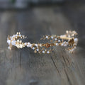 Wedding Hair Accessories Freshwater Pearls Headbands Headpieces Vintage Leaf Hairbands Brides Tiaras and Crowns Bridal Jewelry