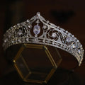 Wedding Hair Accessories Pageant Engagement Prom Tiaras Crowns Zirconia Crystal Diadem Brides Party Headbands Bridal Jewelry