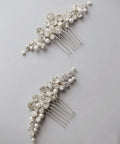 Rhinestones Crystal Pearls Head Pieces Hair Combs Clips Pins For Brides Bridesmaids Hairpin Wedding Accessories Bridal Jewelry