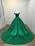 Customized Sexy Simple Red Prom Dresses V Neck Ball Gowns Cap Sleeve Satin vestidos de formatura Backless Evening Dresses