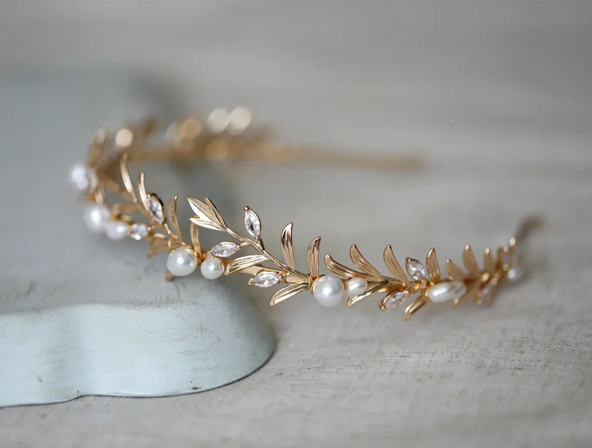 Vintage Headbands Hairbands Baroque Headpieces Headwear For Brides Pearl Zircon Crowns Bridal Jewelry Wedding Hair Accessories
