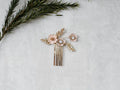 Gold Color Hair Combs Clip Flower Leaf Hairpins For Brides Head Pieces Rhinestones Headdress Bridal Jewelry Wedding Accessories
