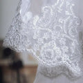 White , Ivory Veil Two-layer Lace Bridal Veil Cathedral Wedding Veil In White ,Off White, Ivory Bridal Accessories