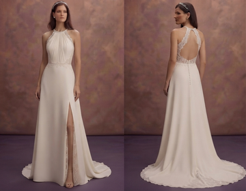 Halter Neck Wedding Dresses with Chic Sophistication