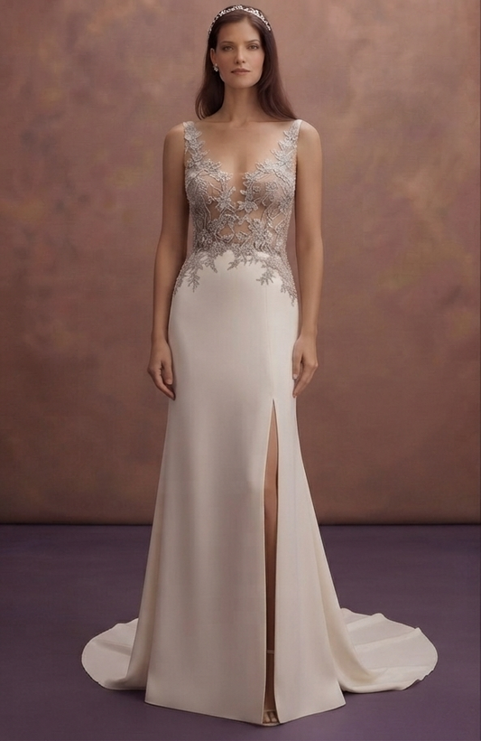Hand-Beaded Wedding Dresses with Couture Detailing